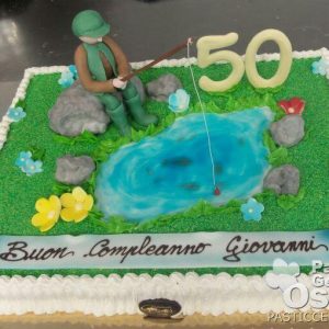 Torta Pesca compleanno