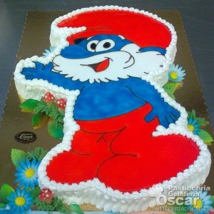 Torta Puffi compleanno