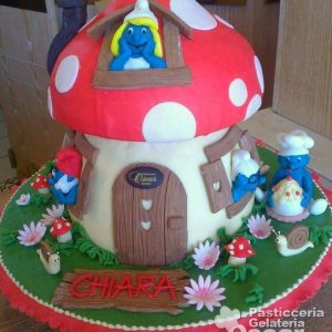 Torta Puffi compleanno