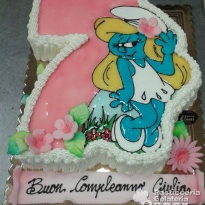 Torta Puffi compleanno