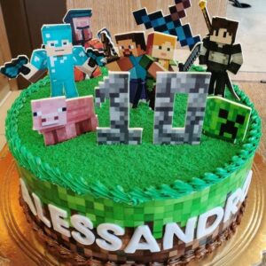 Torta Minecraft compleanno