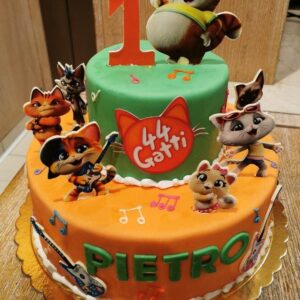 Torta 44 gatti compleanno