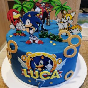 Torta Sonic compleanno